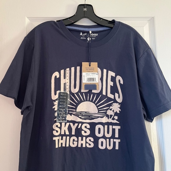New Men’s Chubbies Non Pocket Graphic T-Shirt Navy Size M - Picture 2 of 4
